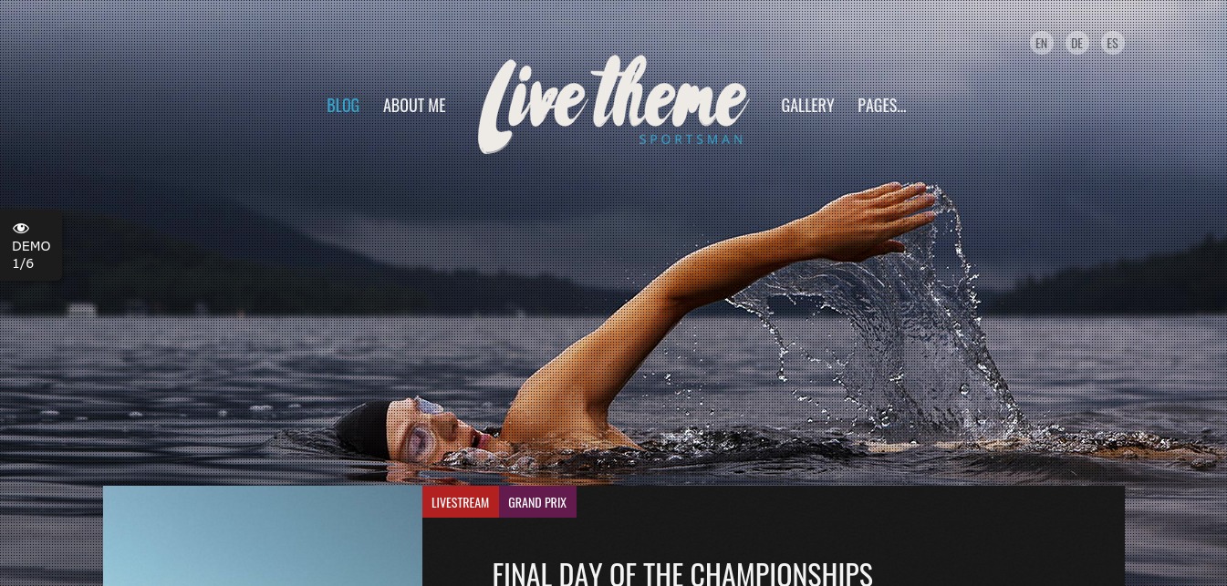 Live – Sportsman – Live WordPress theme demo by Kubasto