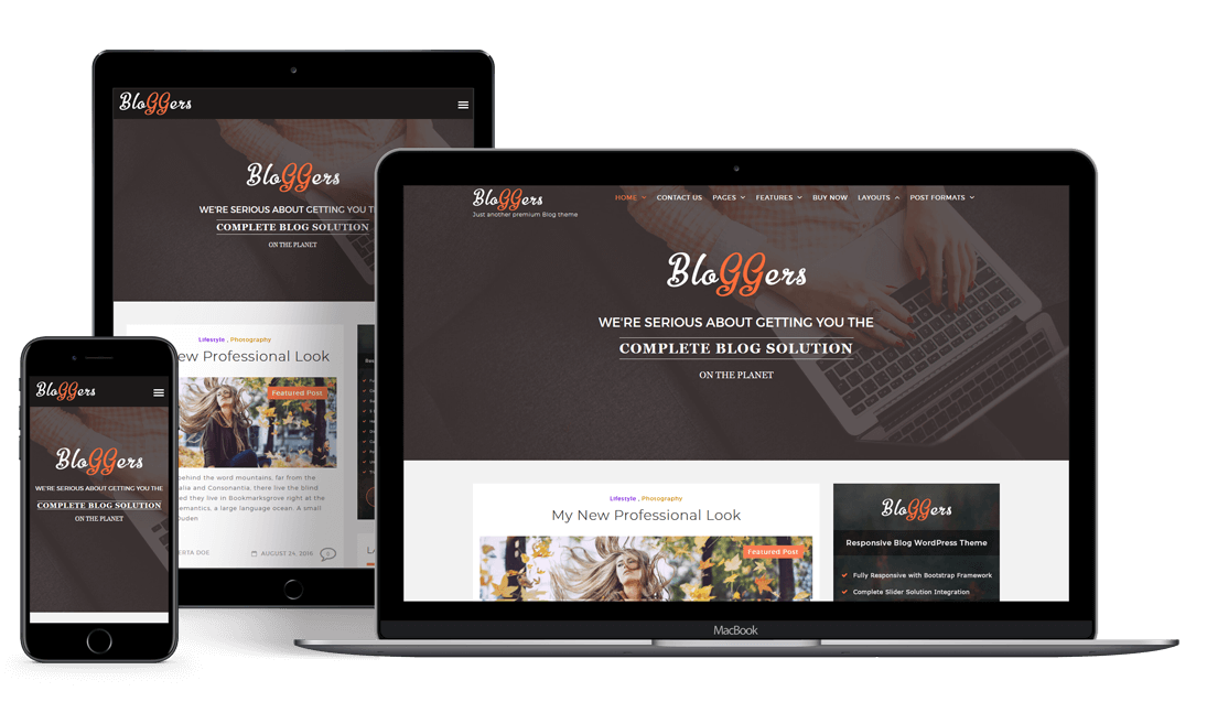 Responsive blog theme