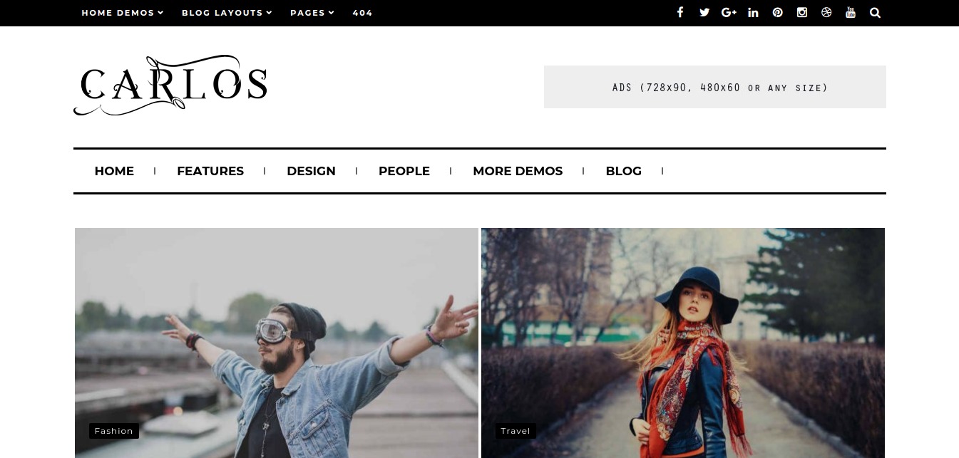 Carlos – WordPress Blog Magazine and Blog Theme