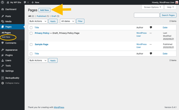 Create Page