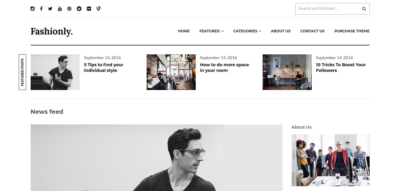 Fashionly – A Responsive WordPress Blog Theme – WordPress theme