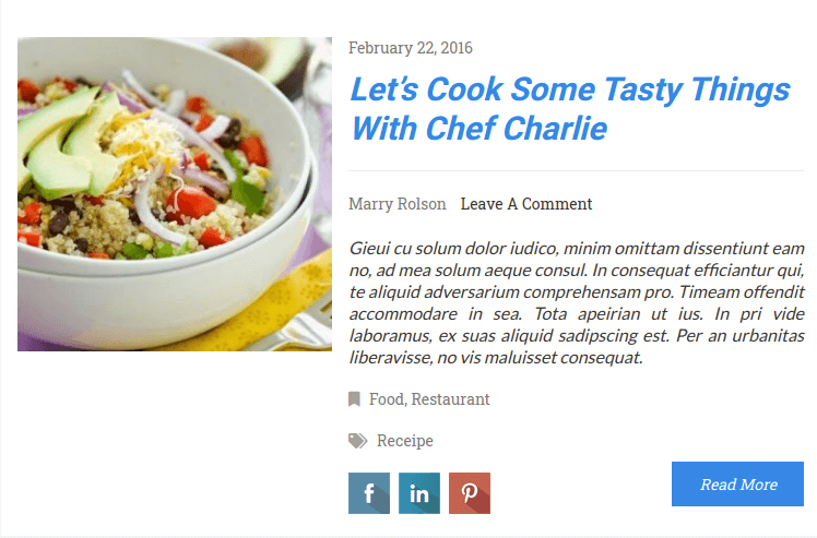 Food blogs