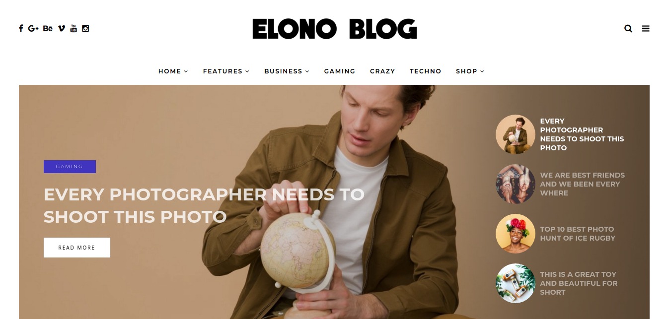 Elono - WordPress Blog Magazine Theme