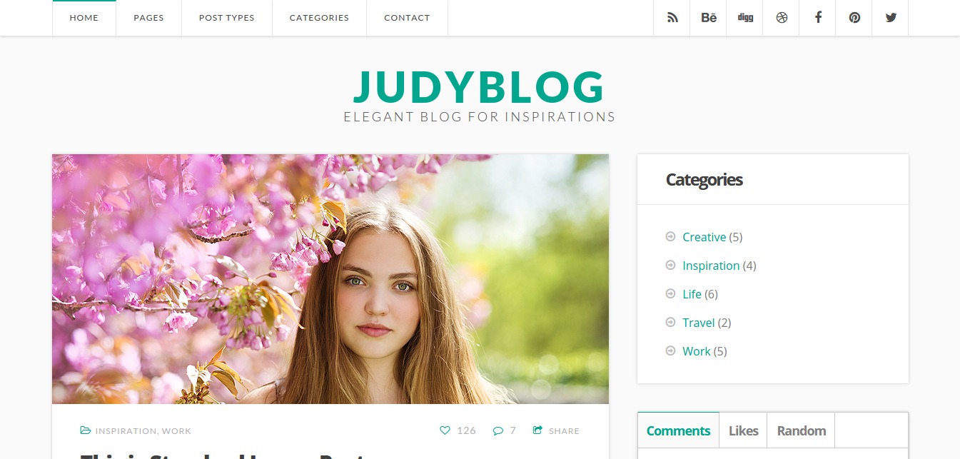 JudyBlog Elegant Blog for Inspirations