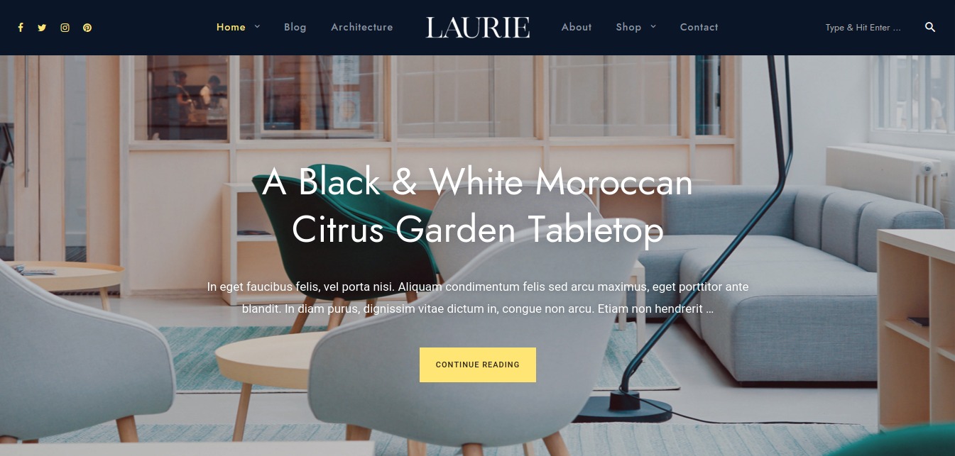 Laurie WordPress theme