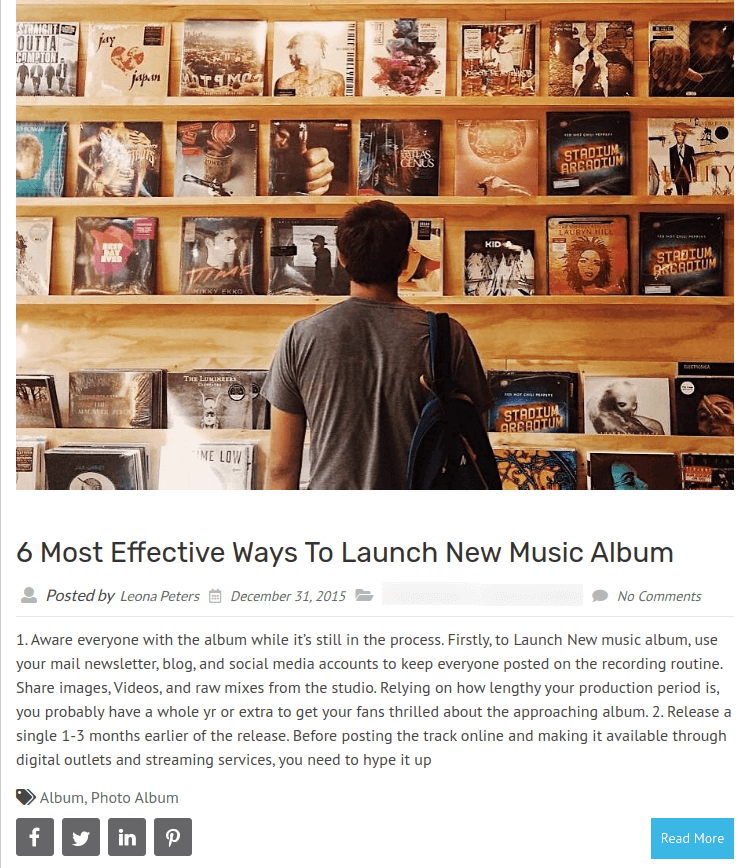Music blogs