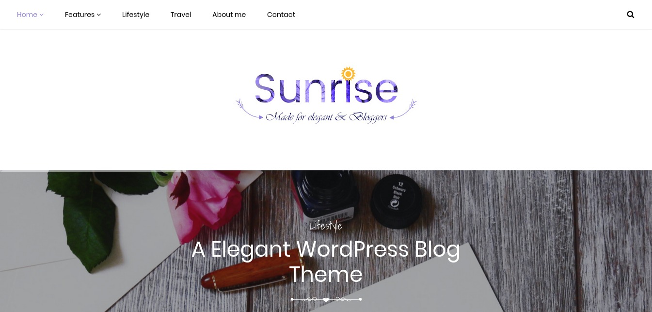 Sunrise – Elegant WordPress Blog Theme
