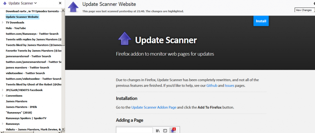 Update Scanner