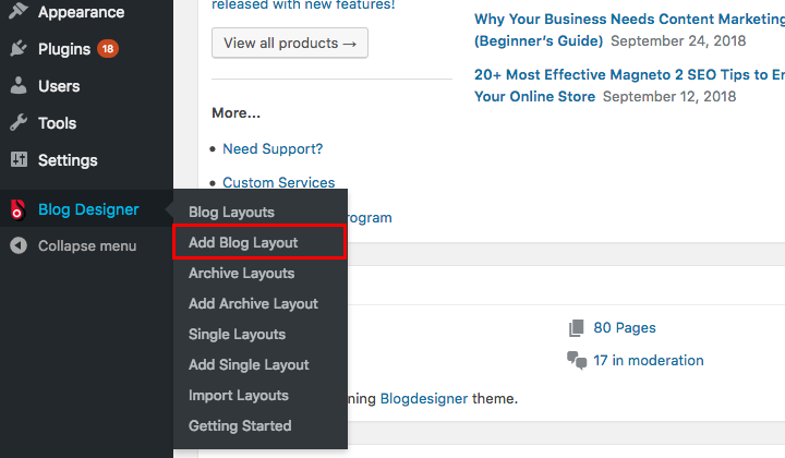 Blog Designer PRO : Create new blog layout
